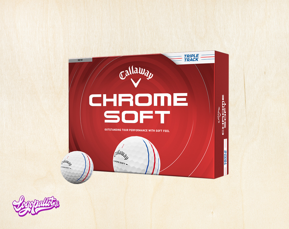 Callaway Chromesoft Triple Track valkoinen logopallo